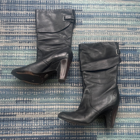 Frye Shoes - Frye Black Leather Heeled Boots